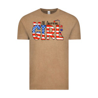 Vintage Coffee All American Girl Bandana Vintage Tee - CowCowDesign