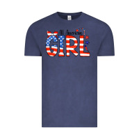 Vintage Denim All American Girl Bandana Vintage Tee - CowCowDesign