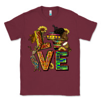 Burgundy love juneteenth africa Classic Tee - CowGirlArtShop
