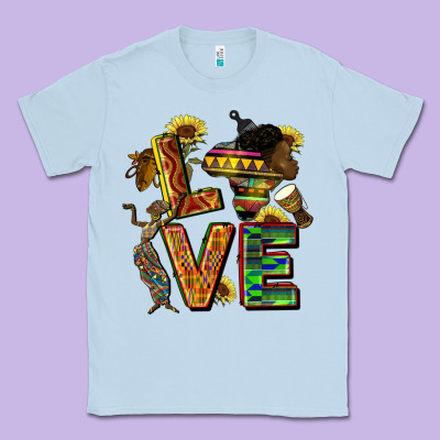 Love Juneteenth Africa Classic Tee Designed By Cowgirlartshop