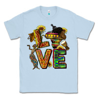 Dusty Blue love juneteenth africa Classic Tee - CowGirlArtShop