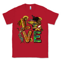 Red love juneteenth africa Classic Tee - CowGirlArtShop