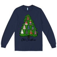 Navy ohh Christmas trees Long Sleeve Tee - RanaPortraitStore