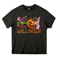 Asphalt Just a girl who loves Halloween Heavy Core Tee - NancyCooperArtShop