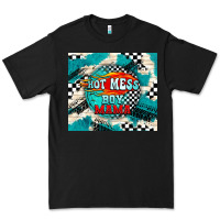 Black hot mess boy mama with fire Premium Tee - TumblerDesignByShophia