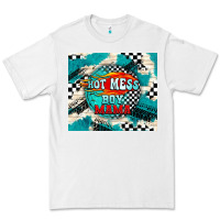 White hot mess boy mama with fire Premium Tee - TumblerDesignByShophia