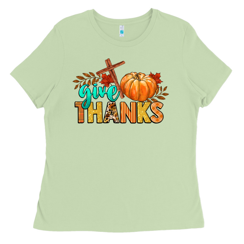 Give Thanks Ladies Tee by CowGirlArtShop | Teevron