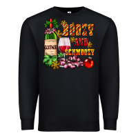 Black boozy and schmoozy Premium Sweatshirt - AdoDesignShop