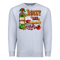 Heather Grey boozy and schmoozy Premium Sweatshirt - AdoDesignShop