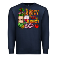 Navy boozy and schmoozy Premium Sweatshirt - AdoDesignShop