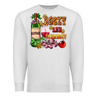Oatmeal Heather boozy and schmoozy Premium Sweatshirt - AdoDesignShop