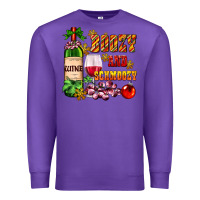 Purple boozy and schmoozy Premium Sweatshirt - AdoDesignShop