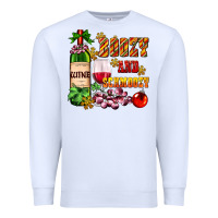White boozy and schmoozy Premium Sweatshirt - AdoDesignShop