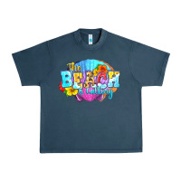 Midnight Navy The beach is calling Urban Heavy Tee - FaDigitalArtStudio
