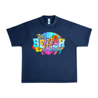 Navy The beach is calling Urban Heavy Tee - FaDigitalArtStudio