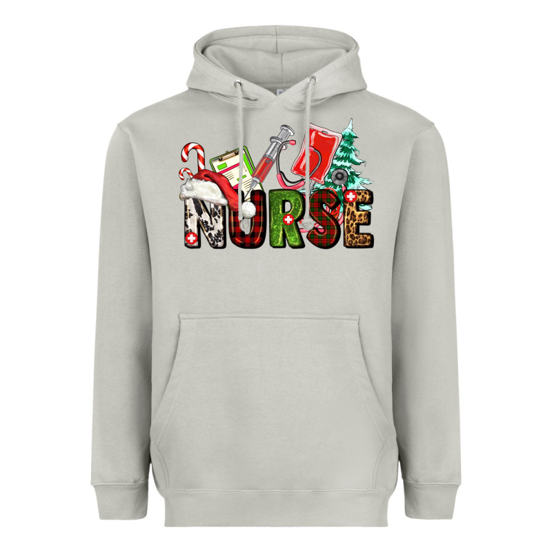 Christmas Nurse Heavyweight Hoodie by AdoDesignShop | Teevron