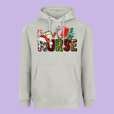 Christmas Nurse Heavyweight Hoodie Designed By Adodesignshop