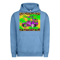 Pigment Pebble Blue mardi gras gnome truck Urban Hoodie - JahusDesignShop