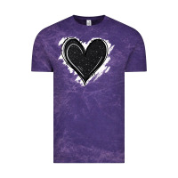 Cloud Purple black glitter heart Vintage Tee - Jasminsmagicworld