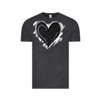 Vintage Black black glitter heart Vintage Tee - Jasminsmagicworld