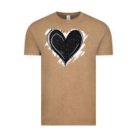 Vintage Coffee black glitter heart Vintage Tee - Jasminsmagicworld