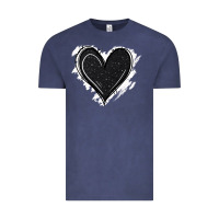 Vintage Denim black glitter heart Vintage Tee - Jasminsmagicworld