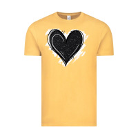Vintage Mustard black glitter heart Vintage Tee - Jasminsmagicworld
