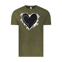 Vintage Olive black glitter heart Vintage Tee - Jasminsmagicworld