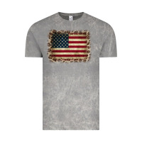 Cloud Rock America Flag and Leopard Vintage Tee - CowCowDesign