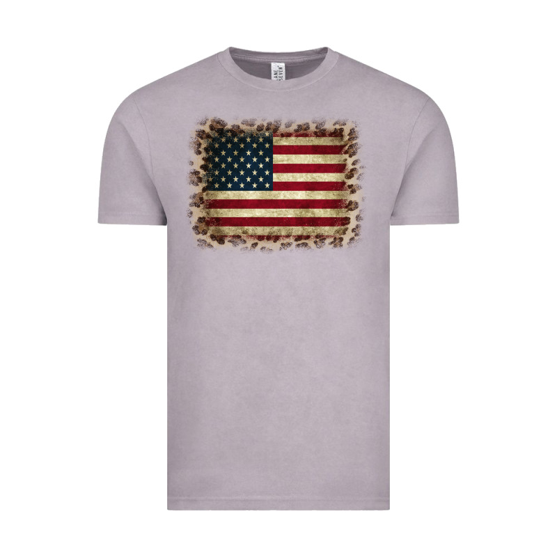America Flag And Leopard Vintage Tee by CowCowDesign | Teevron