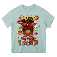Arona one merry teacher afro messy bun Heavy Core Tee - texasbilliewilder