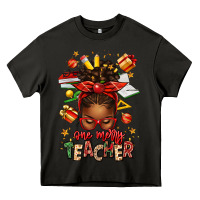 Asphalt one merry teacher afro messy bun Heavy Core Tee - texasbilliewilder