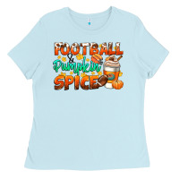 Football Pumpkin Spice Ladies Tee | Teevron
