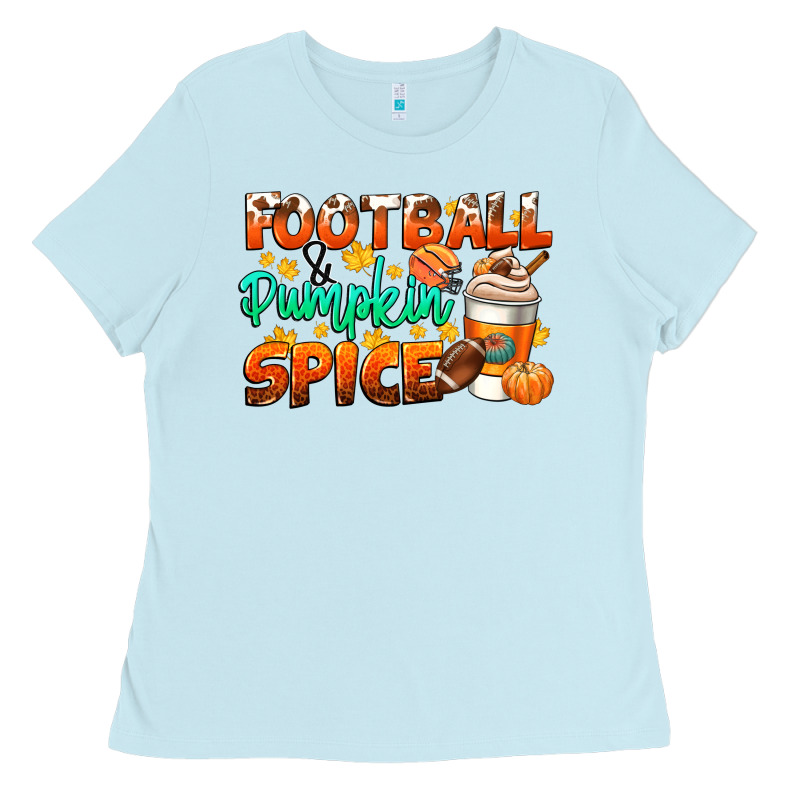 Football Pumpkin Spice Ladies Tee by CowGirlArtShop | Teevron
