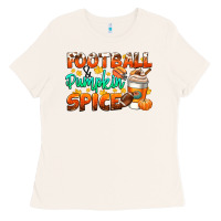 Bone football pumpkin spice Ladies Tee - CowGirlArtShop