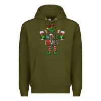 Army Green I'm The wine Lover Elf Premium Hoodie - CowhideDigitalArt