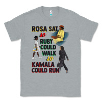Heather Grey rosa sat so ruby could walk so kamala could run juneteenth Classic Tee - CowGirlArtShop