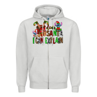 Dove Grey cup of chocolate and  with christmas stitch elf Zipper Hoodie - AdoDesignShop