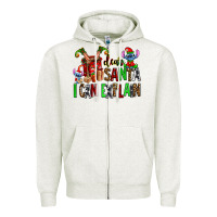 Oatmeal Heather cup of chocolate and  with christmas stitch elf Zipper Hoodie - AdoDesignShop