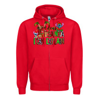 Red cup of chocolate and  with christmas stitch elf Zipper Hoodie - AdoDesignShop