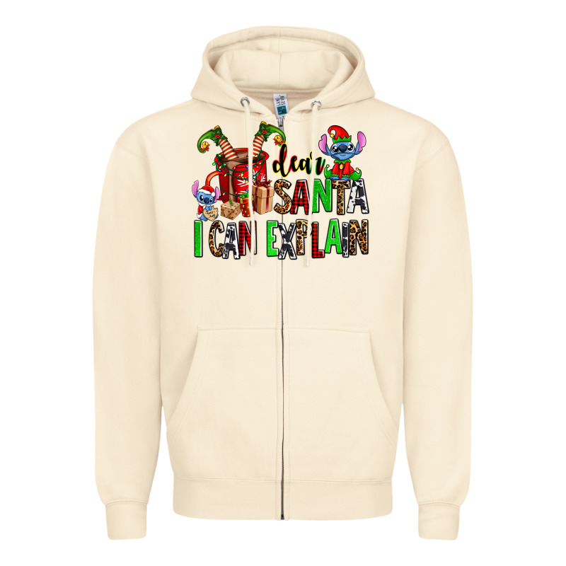 Cup Of Chocolate And  With Christmas Stitch Elf Zipper Hoodie by AdoDesignShop | Teevron