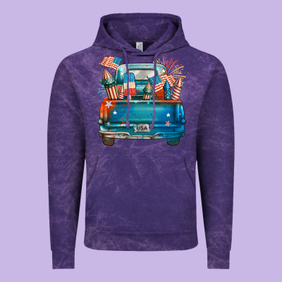 Customize Usa Truck Vintage Hoodie Designed By Fadigitalartstudio