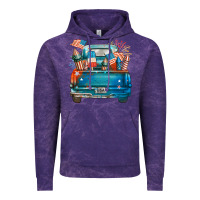 Cloud Purple Customize USA truck Vintage Hoodie - FaDigitalArtStudio