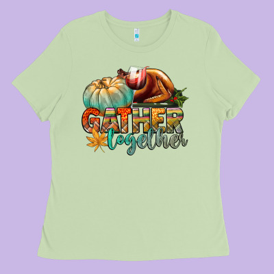 Gather Together Ladies Tee Designed By Cowgirlartshop