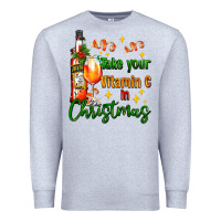 Heather Grey take your vitamin c in christmas Premium Sweatshirt - AdoDesignShop
