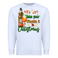 White take your vitamin c in christmas Premium Sweatshirt - AdoDesignShop