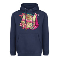 Navy pink cancer ribbon and october calendar Heavyweight Hoodie - AdoDesignShop