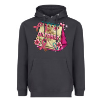 Smoke pink cancer ribbon and october calendar Heavyweight Hoodie - AdoDesignShop