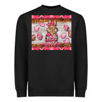 Black easter pink camouflage egg hunter  bunny Heavyweight Sweatshirt - BarkalooDesign