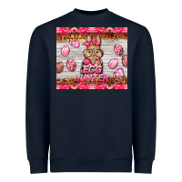 Navy easter pink camouflage egg hunter  bunny Heavyweight Sweatshirt - BarkalooDesign